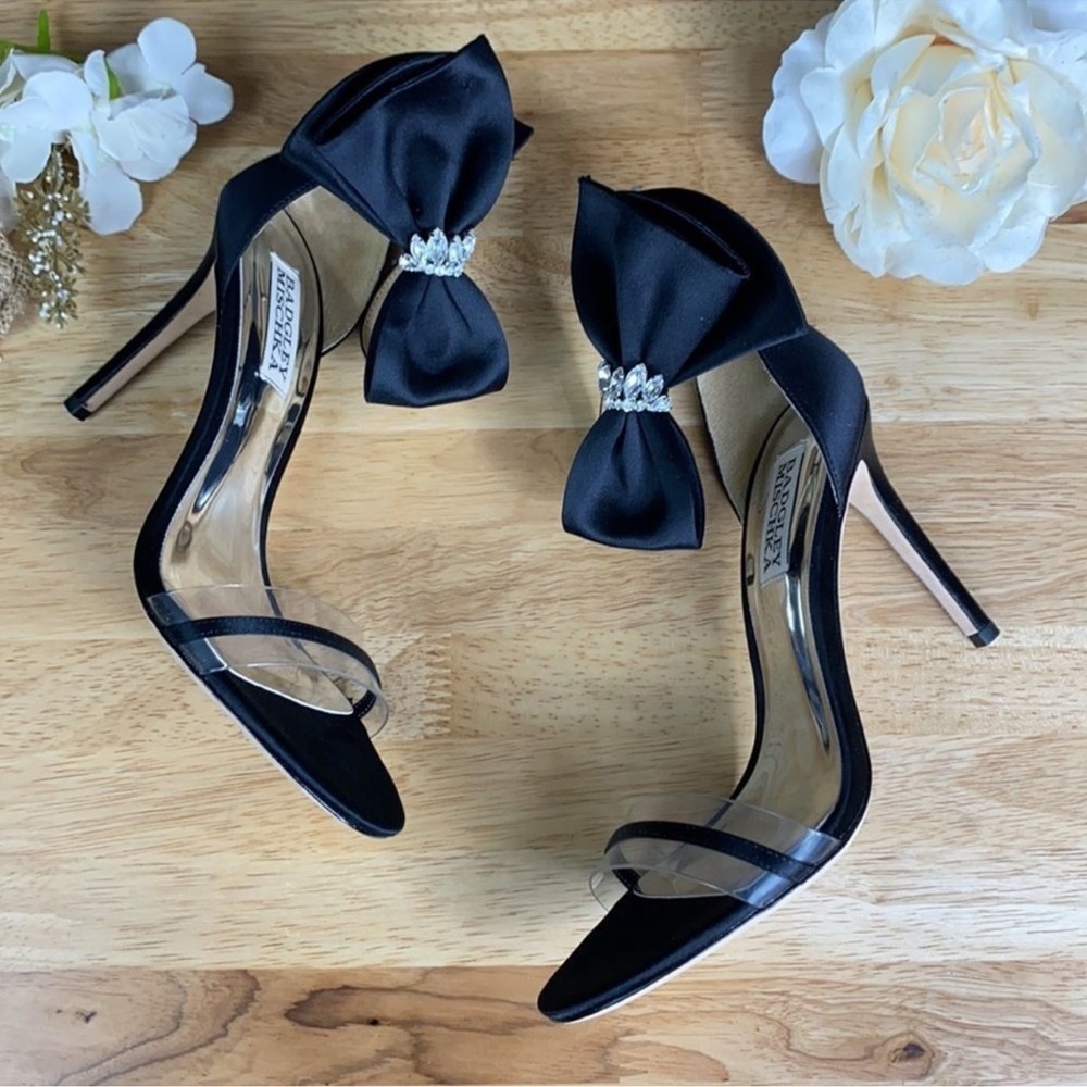 Badgley Mischka Fran Satin High Heel Shoes